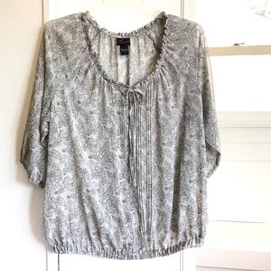 TORRID Boho Peasant Floral 3/4 Sleeve Blouse Semi Sheer Women’s Plus Size 2X
